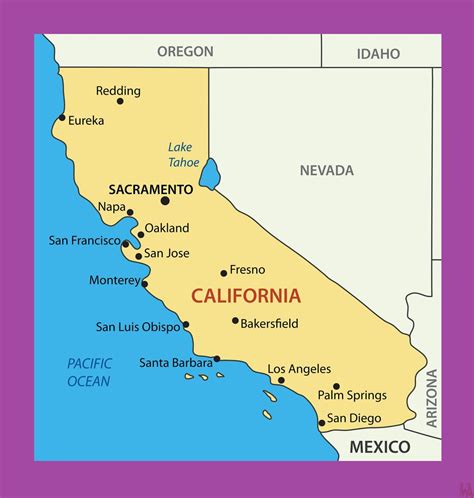 california cities map